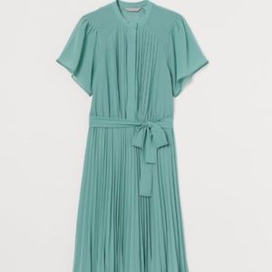 H&M Pleated Chiffon Dress with tags